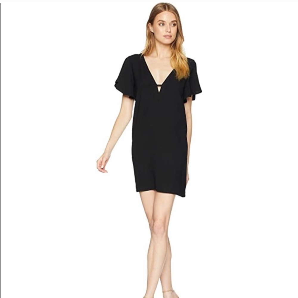 Jack By BB Dakota Black Flutter Sleeve Dress
